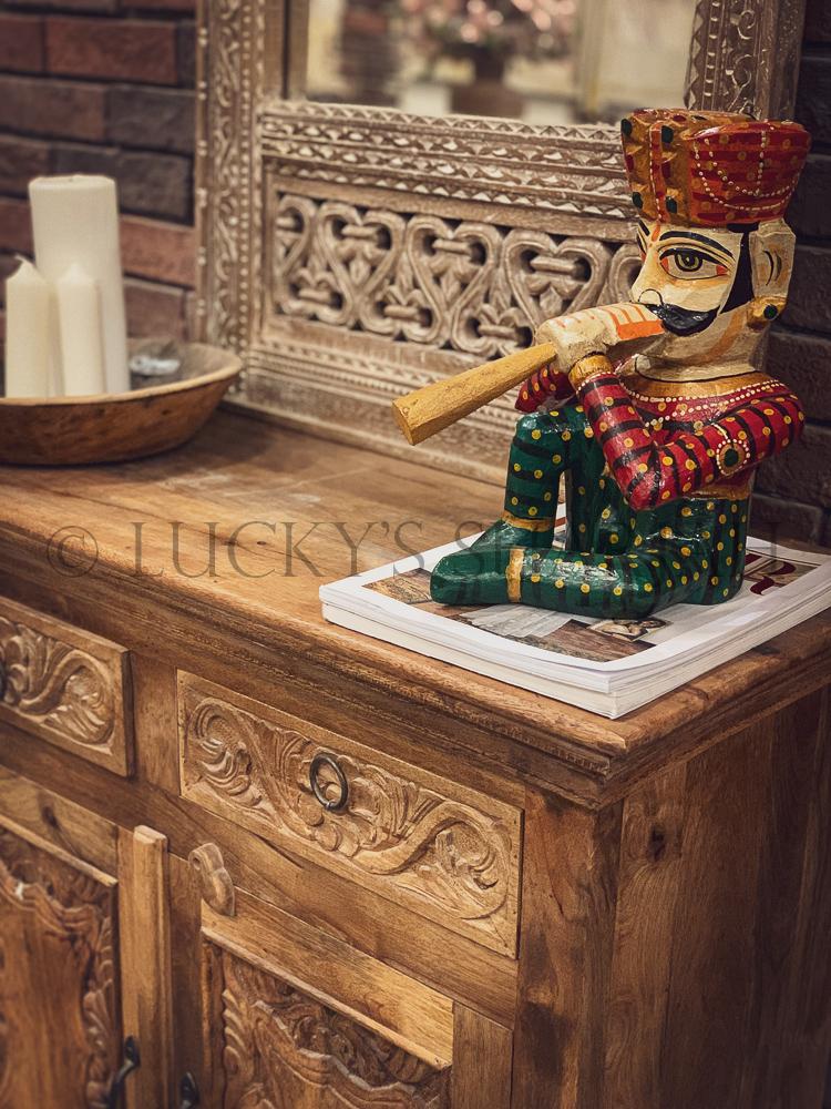 Carved 2 draw sideboard | Lucky Furniture & Handicrafts.