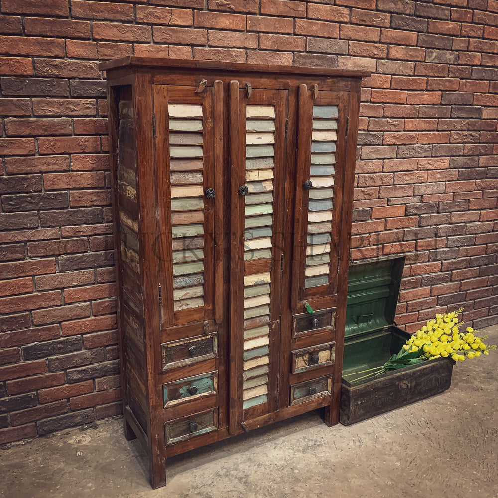 Shutter Design Cabinet with drawers | Lucky Furniture & Handicrafts.