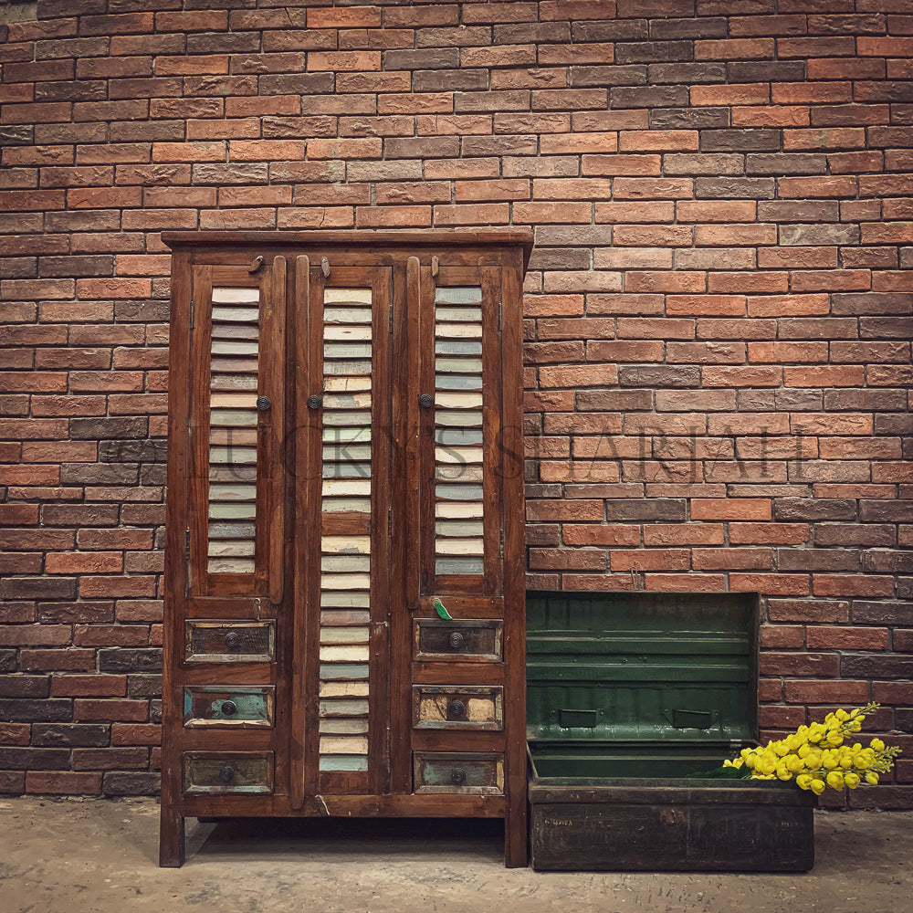 Shutter Design Cabinet with drawers | Lucky Furniture & Handicrafts.