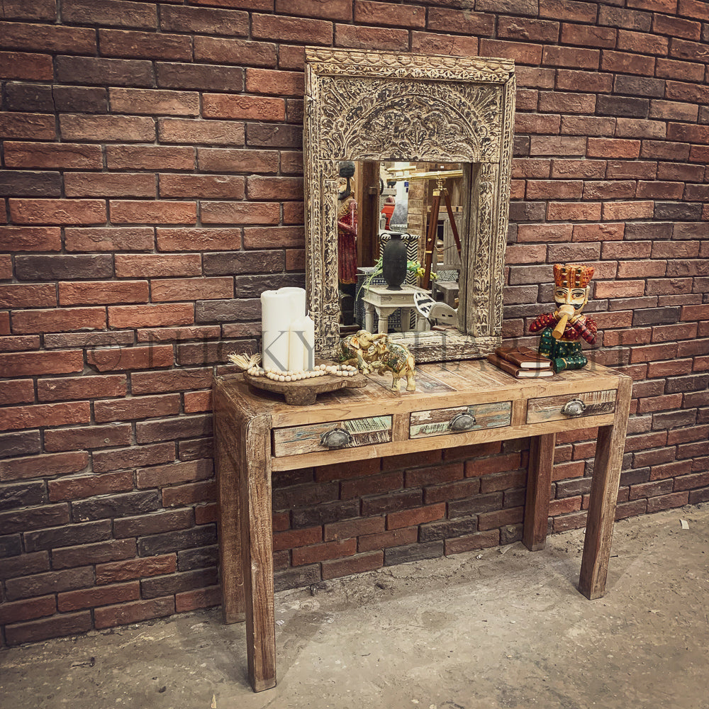 Recycle 3 Draw console | Lucky Furniture & Handicrafts.