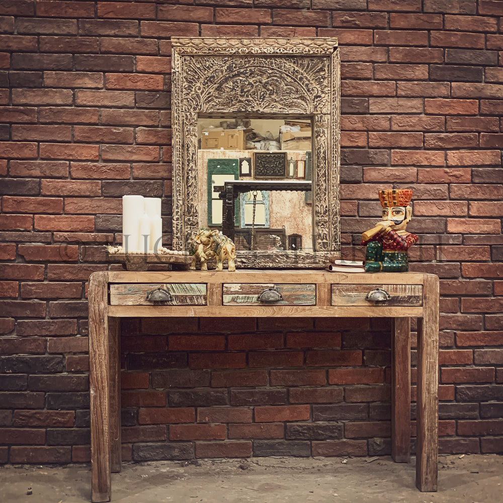 Recycle 3 Draw console | Lucky Furniture & Handicrafts.