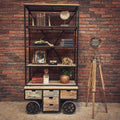Industrial bookshelf with wheel | Lucky Furniture & Handicrafts.