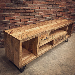 Staggered Sectional full wood tv stand | Lucky Furniture & Handicrafts.