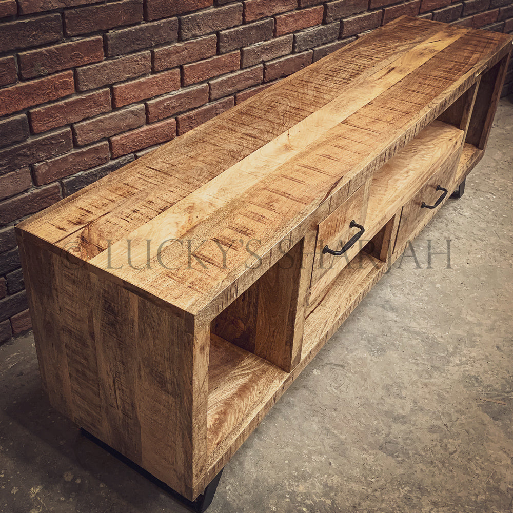 Staggered Sectional full wood tv stand | Lucky Furniture & Handicrafts.
