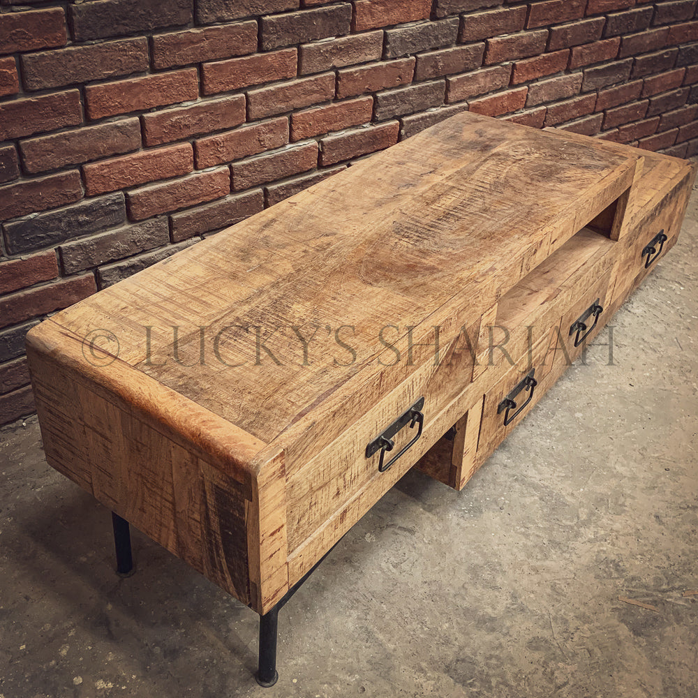 Levels Tv Stand Mango wood | Lucky Furniture & Handicrafts.
