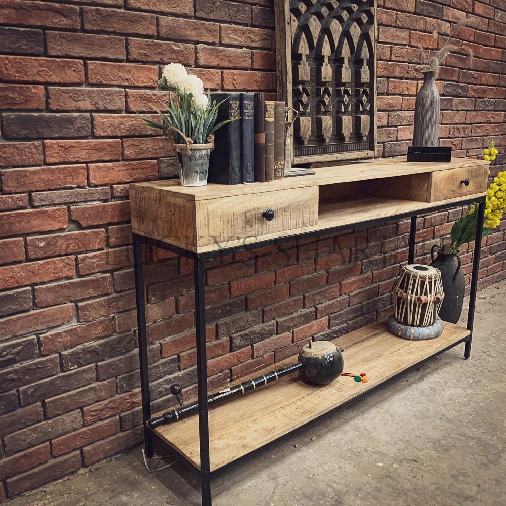 2 Draw Console Minimalist | Lucky Furniture & Handicrafts.