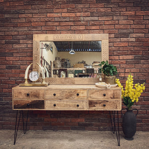 Mango wood Multi drawer console | Lucky Furniture & Handicrafts.