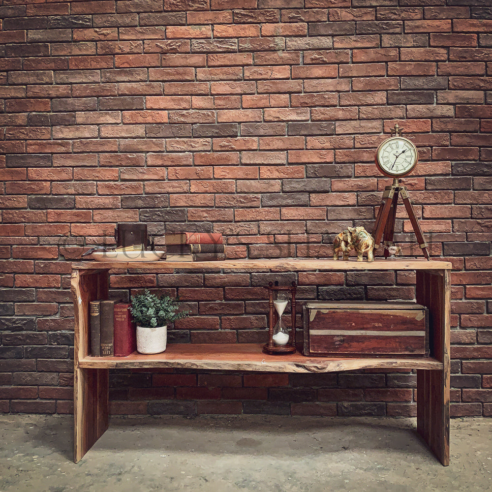 Live Edge Console with shelf | Lucky Furniture & Handicrafts.