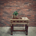 Brass 2 draw console | Lucky Furniture & Handicrafts.