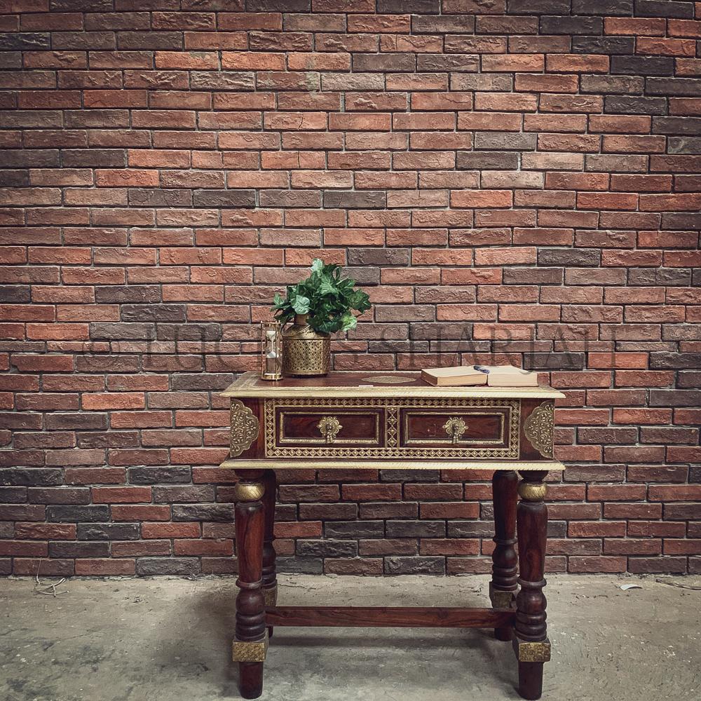 Brass 2 draw console | Lucky Furniture & Handicrafts.
