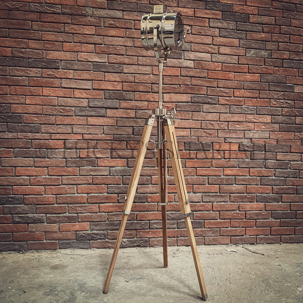 Natural Mango wood Tripod Lamp | Lucky Furniture & Handicrafts.
