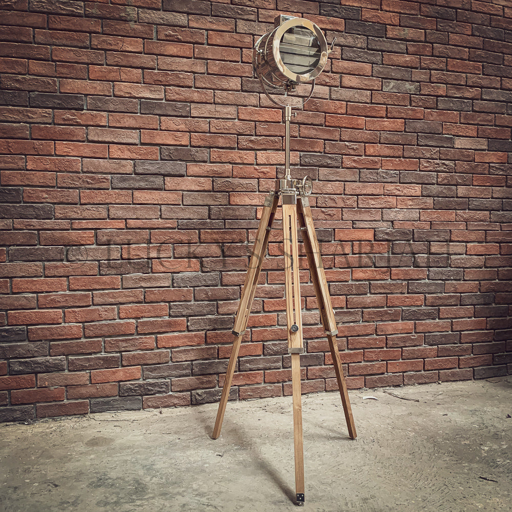 Natural Mango wood Tripod Lamp | Lucky Furniture & Handicrafts.