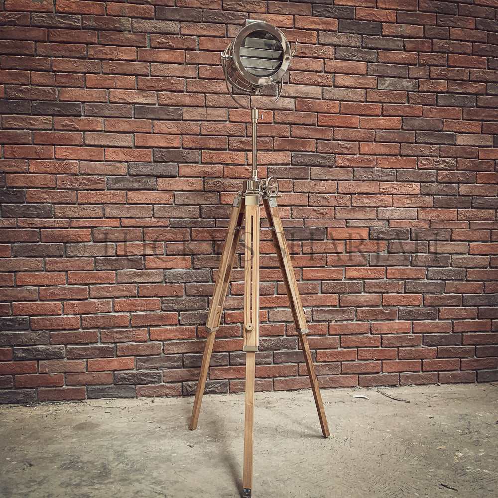 Natural Mango wood Tripod Lamp | Lucky Furniture & Handicrafts.