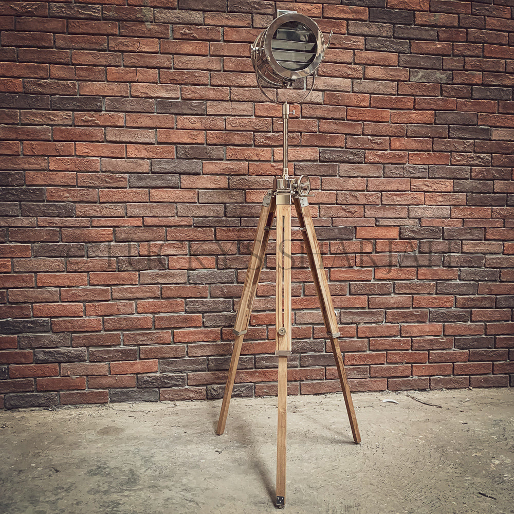 Natural Mango wood Tripod Lamp | Lucky Furniture & Handicrafts.