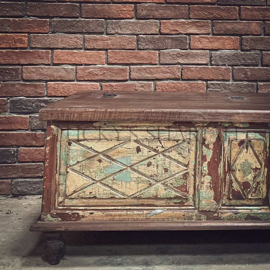 Vintage Wooden Green "Petti" | Lucky Furniture & Handicrafts.