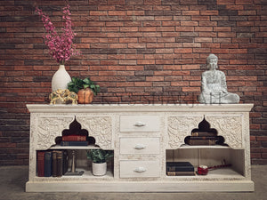 Whitewash Carved Sideboard | Lucky Furniture & Handicrafts.