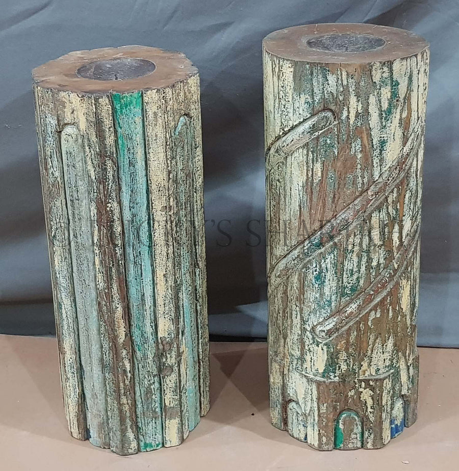Old pillar candle stand | Lucky Furniture & Handicrafts.