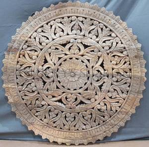 Round Carved wall panel | Lucky Furniture & Handicrafts.