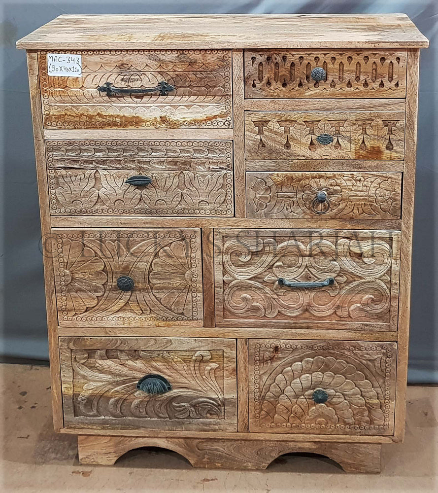 Mix carved Design Drawchest | Lucky Furniture & Handicrafts.