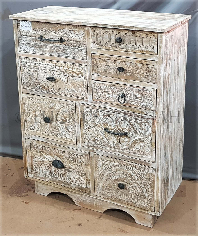 Mix carved Design Drawchest | Lucky Furniture & Handicrafts.