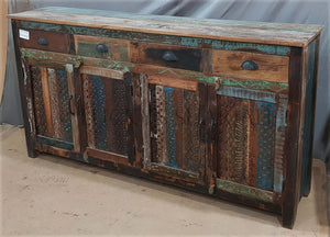 Recycle design 4 Door 4 draw sideboard | Lucky Furniture & Handicrafts.