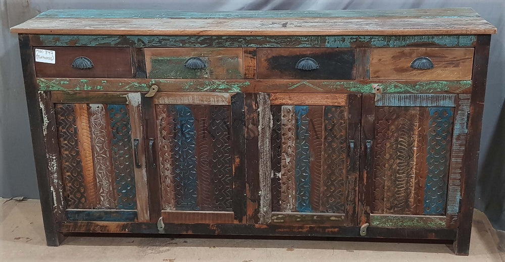 Recycle design 4 Door 4 draw sideboard | Lucky Furniture & Handicrafts.