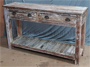 Recycle Design Console 2 draw | Lucky Furniture & Handicrafts.