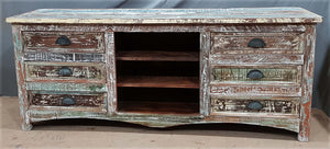 Recycle design 6 draw tv stand | Lucky Furniture & Handicrafts.