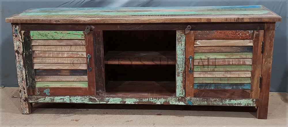 Recycle Shutter Design Tv Stand | Lucky Furniture & Handicrafts.
