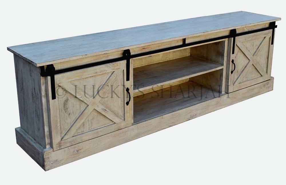 Barn Style Sliding door tv stand | Lucky Furniture & Handicrafts.