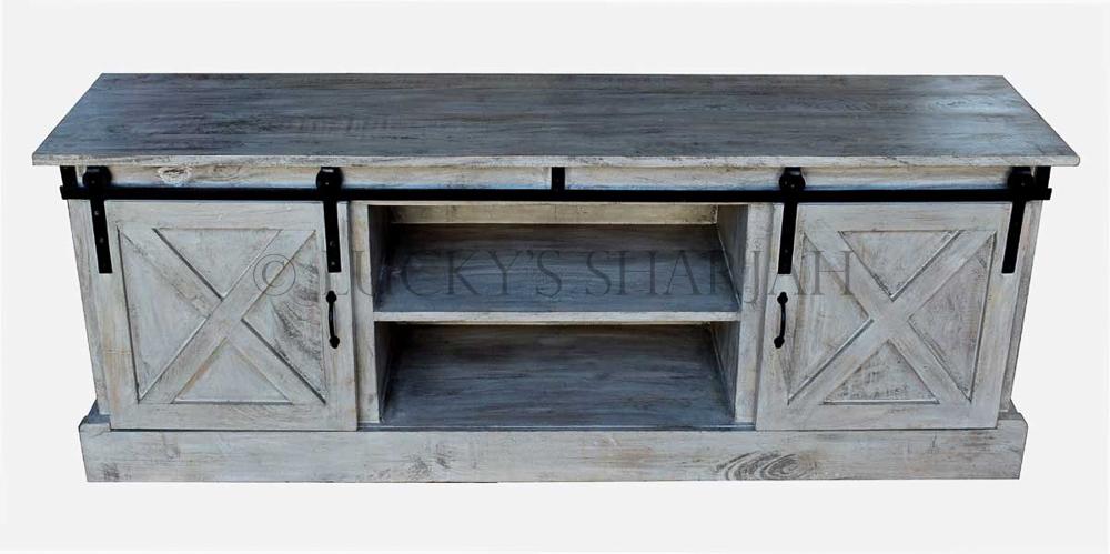 Barn Style Sliding door tv stand | Lucky Furniture & Handicrafts.