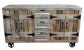 Barn Style Sideboard with wheels | Lucky Furniture & Handicrafts.
