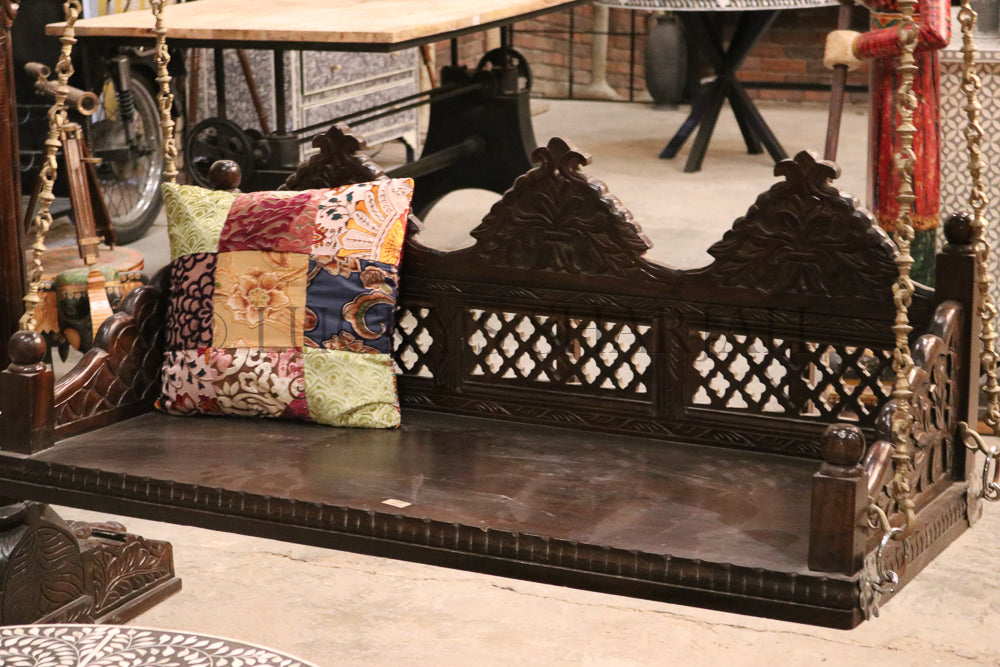 Heavy Carved Wooden swing | Lucky Furniture & Handicrafts.