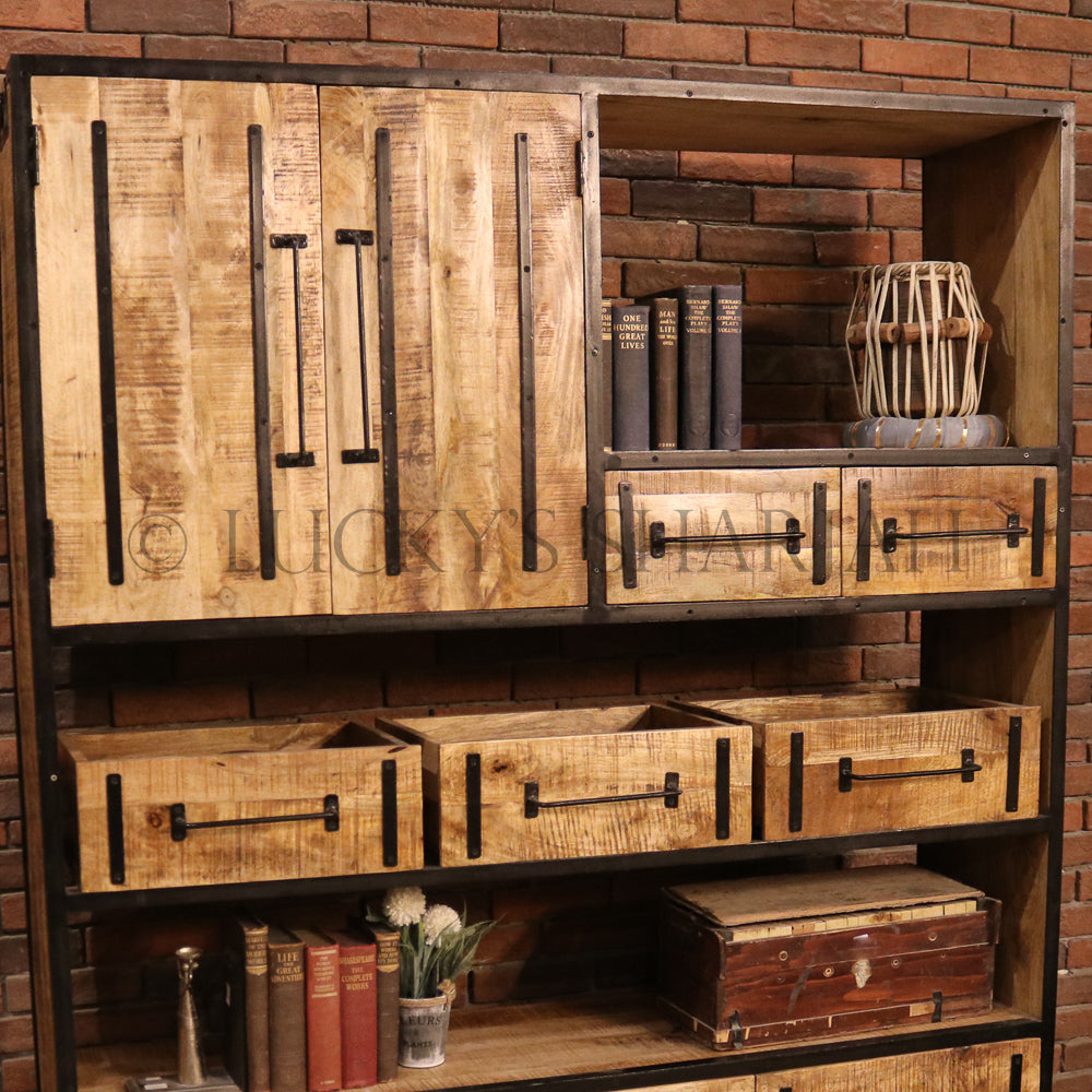 Industrial organization Bookshelf IW | Lucky Furniture & Handicrafts.