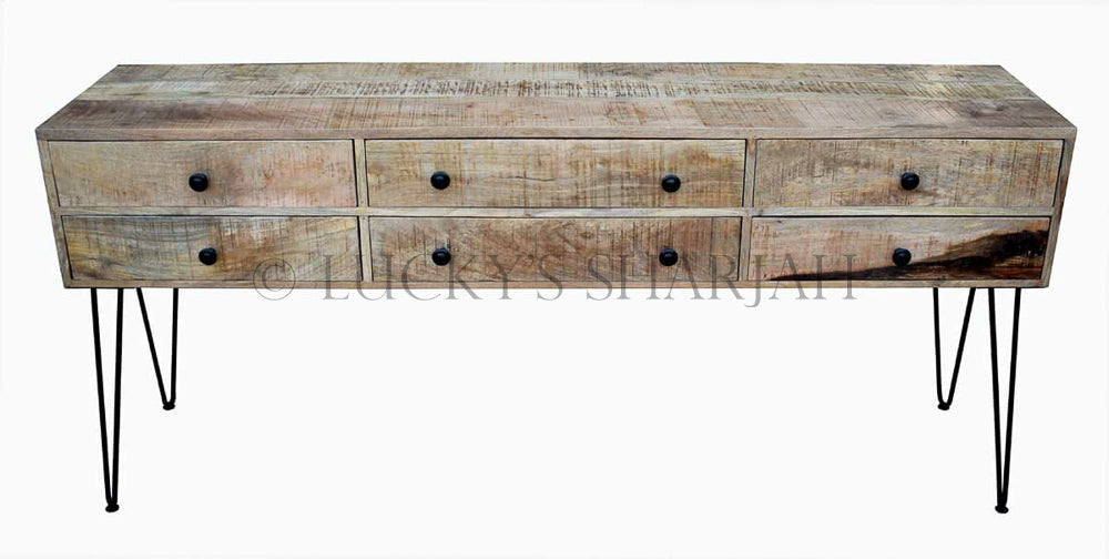 Mango wood console with multiple drawer | Lucky Furniture & Handicrafts.