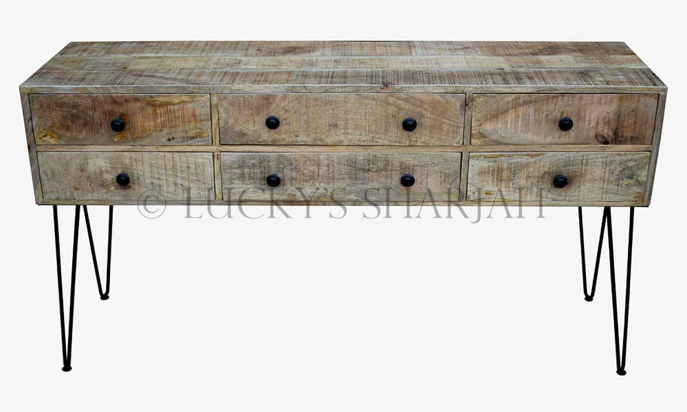 Mango wood console with multiple drawer | Lucky Furniture & Handicrafts.