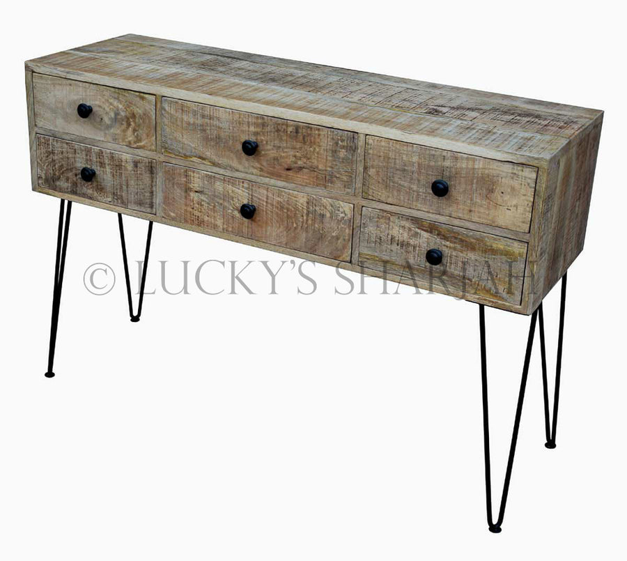 Mango wood console with multiple drawer | Lucky Furniture & Handicrafts.