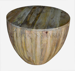Wooden Round Side Table | Lucky Furniture & Handicrafts.