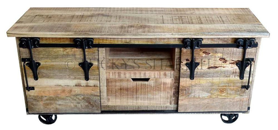 Barn Door TV Stand Small | Lucky Furniture & Handicrafts.
