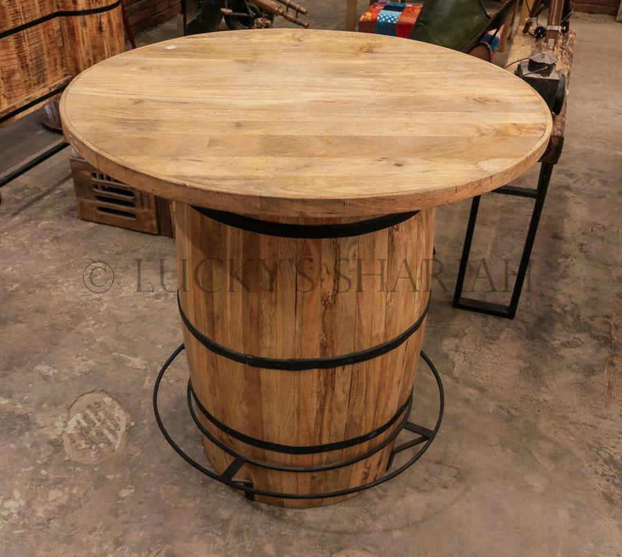 Barrel Bar Counter without storage | Lucky Furniture & Handicrafts.