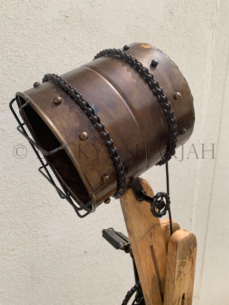Adjustable Wooden Industrial Lamp | Lucky Furniture & Handicrafts.