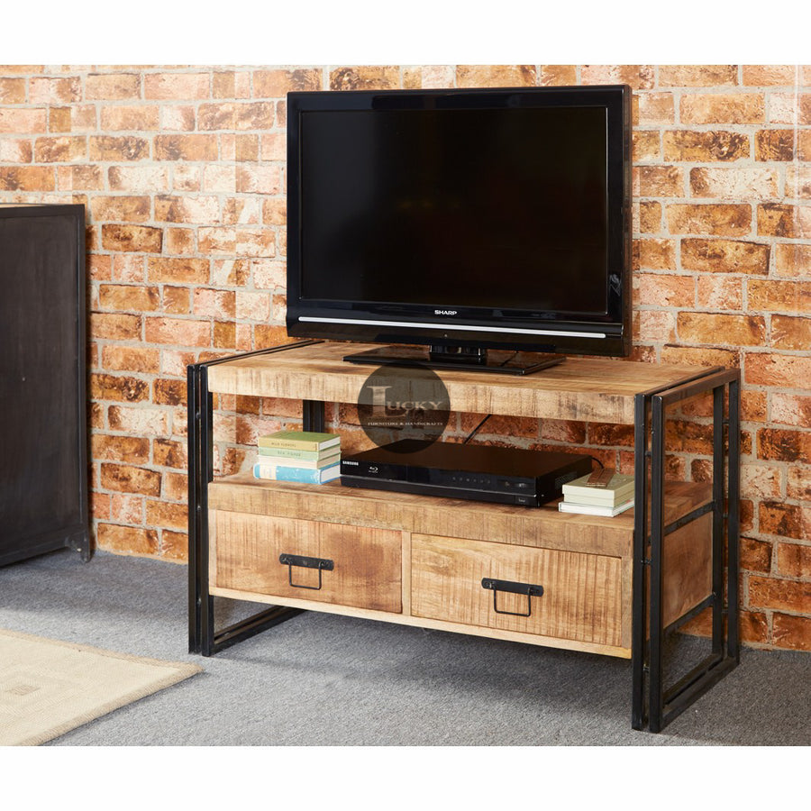Tv Stand Iron &amp; Wood | Lucky Furniture & Handicrafts.