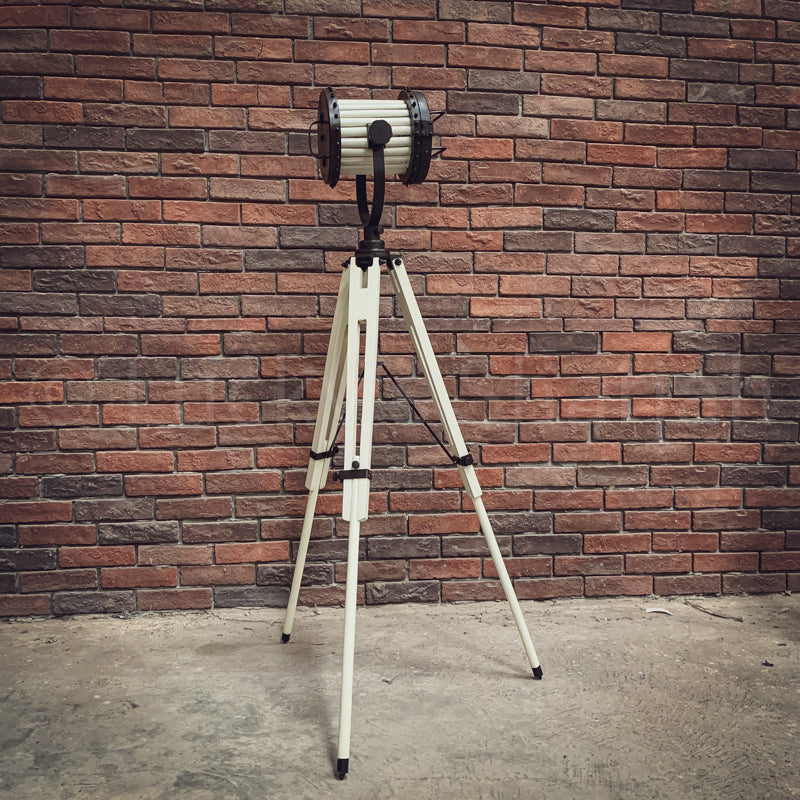 White Industrial Tripod Lamp | Lucky Furniture & Handicrafts.