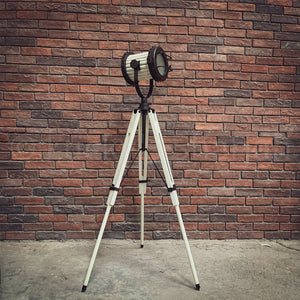 White Industrial Tripod Lamp | Lucky Furniture & Handicrafts.