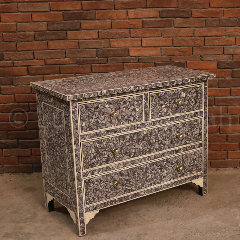 Mosaic Bone Inlay Draw Chest | Lucky Furniture & Handicrafts.