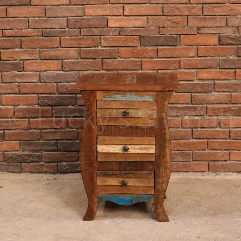 Recycled Wood Bedside | Lucky Furniture & Handicrafts.