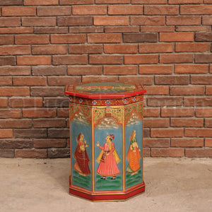 Mughal Hand Painted Trunk | Lucky Furniture & Handicrafts.