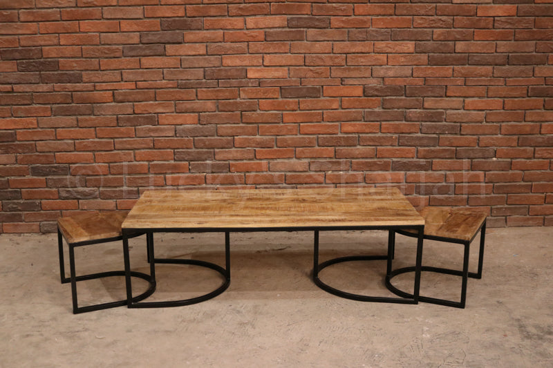 Multipurpose Coffee Table with Stools | Lucky Furniture & Handicrafts.