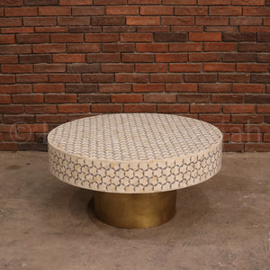 HoneyComb Bone Inlay Coffee Table | Lucky Furniture & Handicrafts.