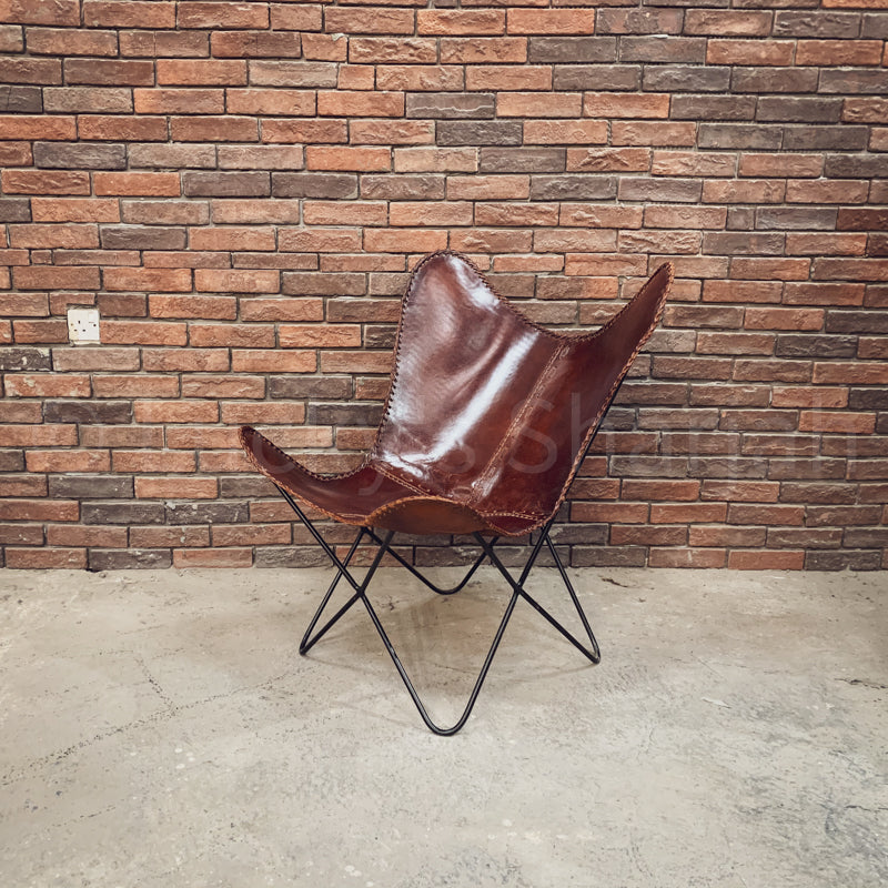 Leather Butterfly Chair | Lucky Furniture & Handicrafts.